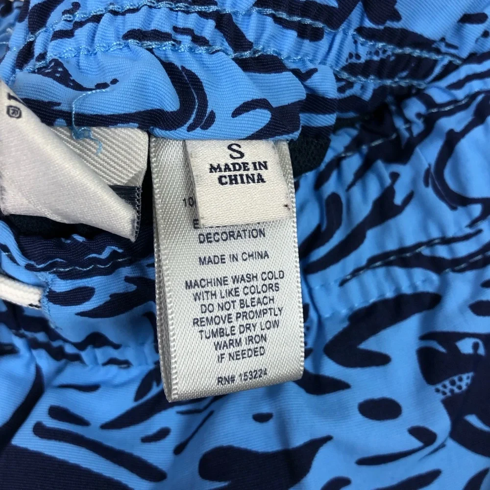 Rainforest Shark Print Swim Trunks - Picture 7 of 7
